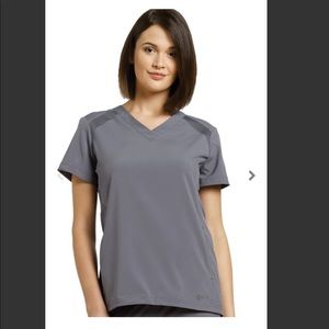 ❌SOLD❌ White Cross Fit V-Neck Scrub Top (XS)